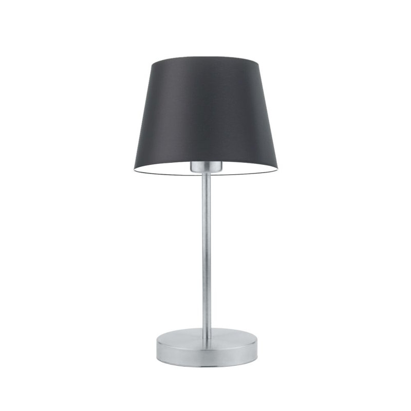 Arsens Metal Table Lamp, Silver, Black