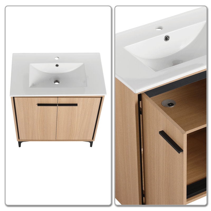 Ensemble de meuble-lavabo simple avec plateau 30,02 po.