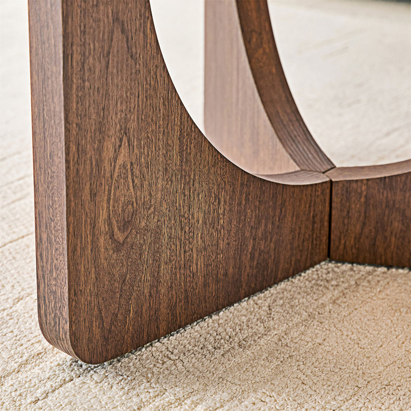Table basse avec plateau en verre
