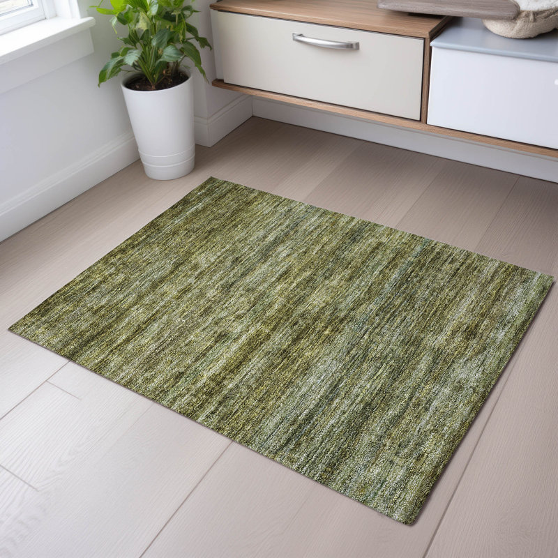Tapis à rayures Gurubaksh AMF1166 lavable à la machine de qualité supérieure, Rectangle 1 pi 8 po x 2 pi 6 po
