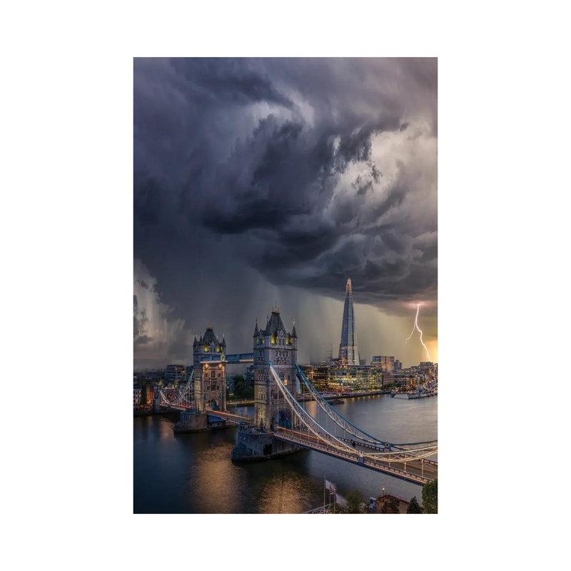 London Downpour by Brent Shavnore - Wrapped Canvas Gallery-Wrapped Canvas Giclée, 66.04 cm H x 45.72 cm W x 1.91 cm D