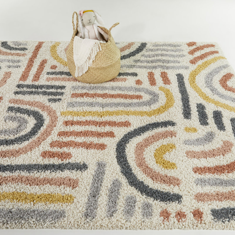 Tapis à poils longs Alejandra, Rectangle 6 pi 7 po x 9 pi