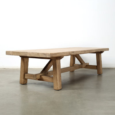 Approx. 70 Inches Long Rustic Farmhouse Coffee Table Weathered Natural by Lily