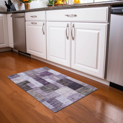 Tapis aubergine intérieur / extérieur lavable à la machine Cicel ACN1190