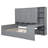 Twin Size Wooden Daybed with 3 Storage Drawers, All-in-One Cabinet, Desk & Shelves, Gray – Space-Saving Bedroom Furniture-363752286-363752285
