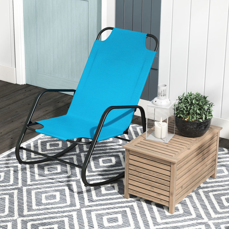 Chaise berçante d'extérieur en acier Garden