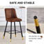 Tabouret de bar en suède