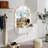 Floating Makeup Vanity Desk With Mirror & 3-Color Lights, Wall Dressing Table With Power Outlet, Compact Vanity, Large Storage-1570006211