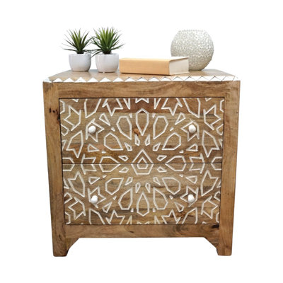 Boho 26.5'' W Solid Wood Nightstand