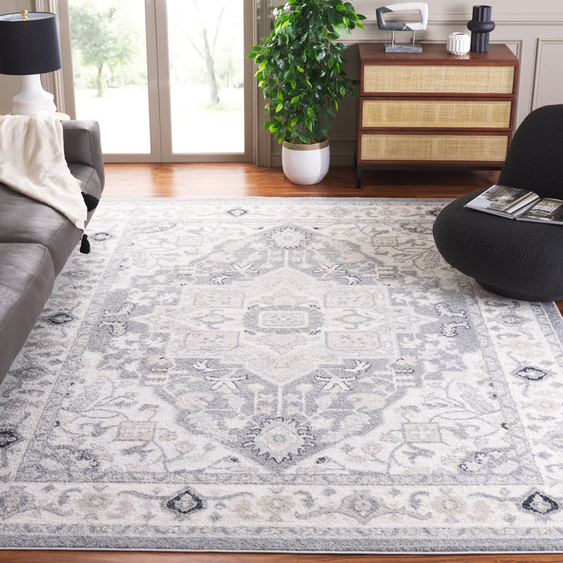 Lowrey Gray/Ivory Rug, Rectangle 8' x 10'