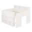 Lit mezzanine avec plusieurs tablettes de rangement, bureau et DEL-862680313
