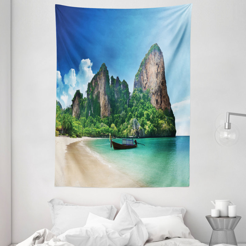 Tapisserie en polyester tropical, H 80 po x l 60 po