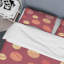 Motif de cercles rouges - ensemble de housse de couette abstrait - microfibre de polyester-780040676