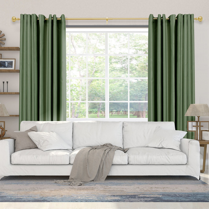 Tringle à rideaux réglable Gursharan, 48" - 86", Doré