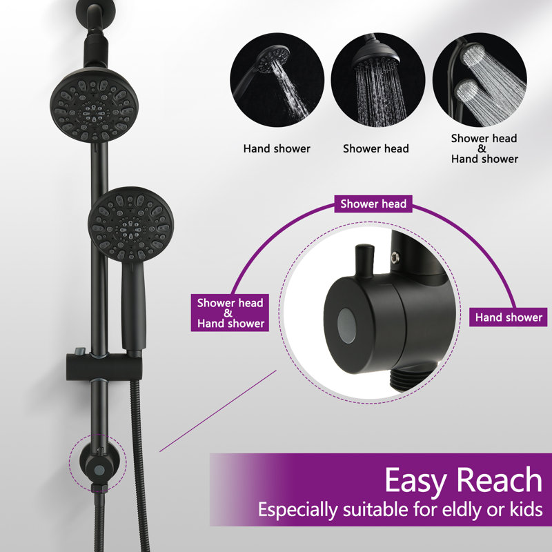 All-In-One Kit with Rough in-Valve, Matte Black