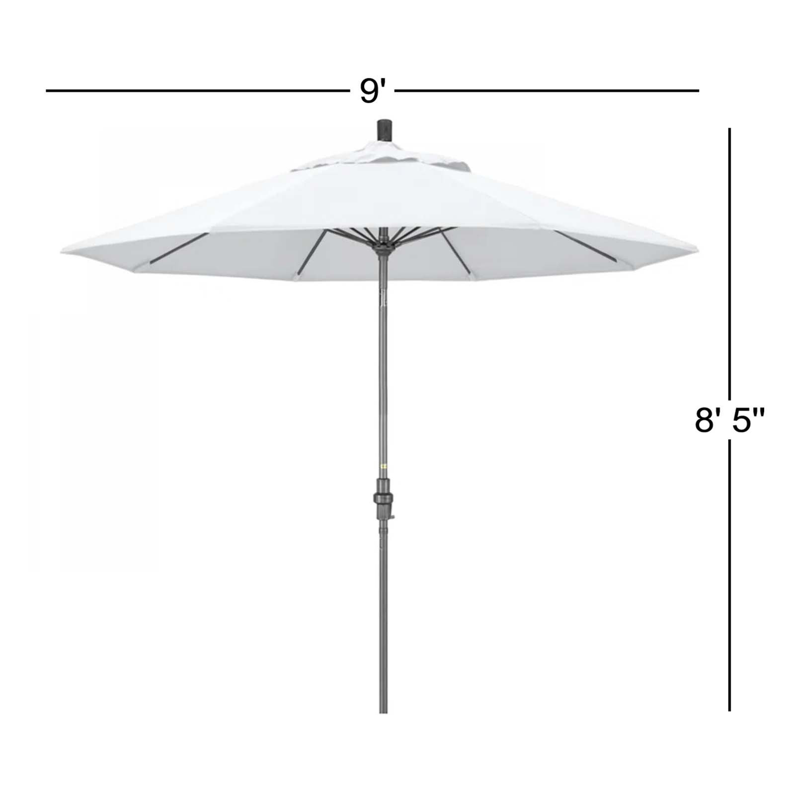 Hemenway 108'' Outdoor Umbrella, White - Olefin