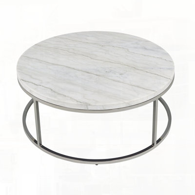 Marble Top Coffee Table with Functional Upscale Aesthetic Design