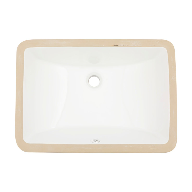 19.7X14 Ceramic Undermount Sink With Overflow - Acid , Elegant For Various Locations 19.7X14" Bathroom Smooth, Multiple Areas