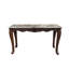 Table de canapé rectangulaire Dalgiza avec plateau en marbre naturel et cerisier