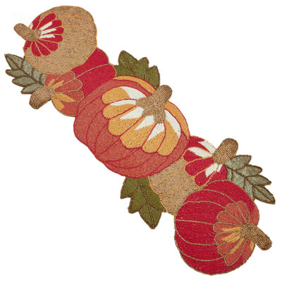 Jamieson Beaded Pumpkin Table Runner