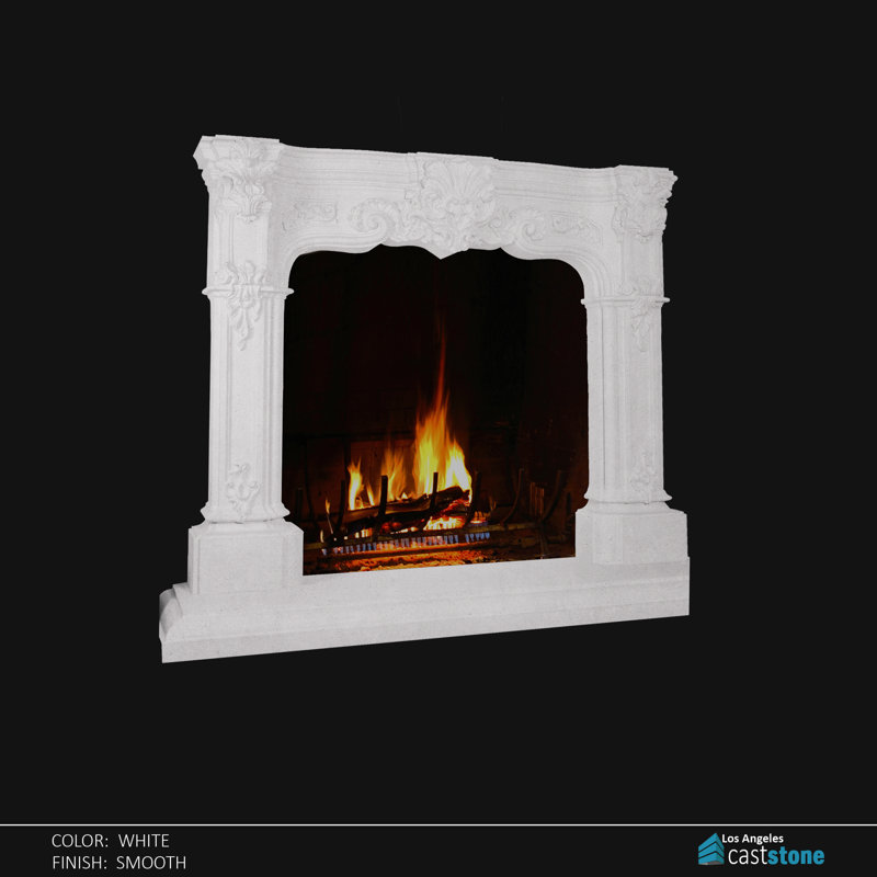 Martella Fireplace Surround, Smooth White