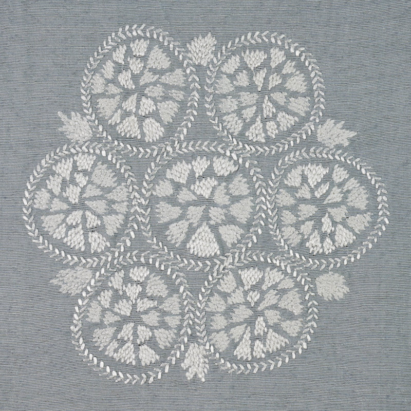 Isla Hand Embroidery Fabric, Sky