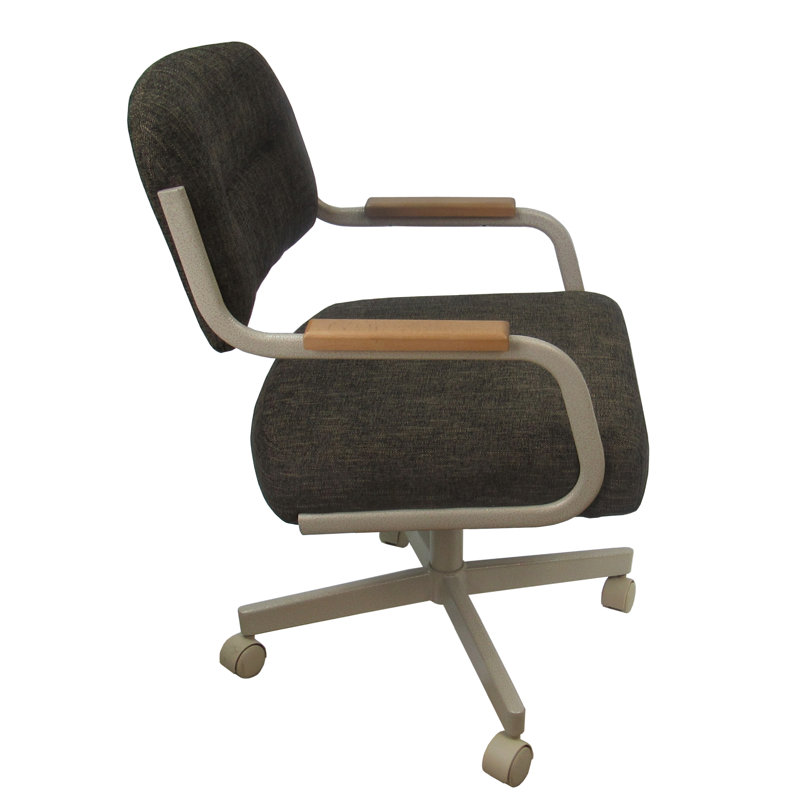 Chaise avec accoudoirs, Brun Sanora