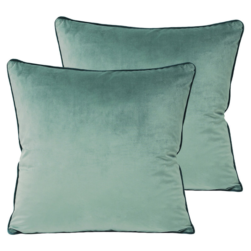 Square Meridian Square Scatter Cushion, Mineral/Teal, Polyester