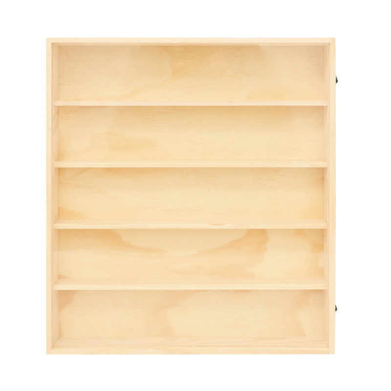 5 -Tier Wooden Display Cabinet, Wall-Mounted Model Cars Display Case, Display Case For Minifigures Action Figures