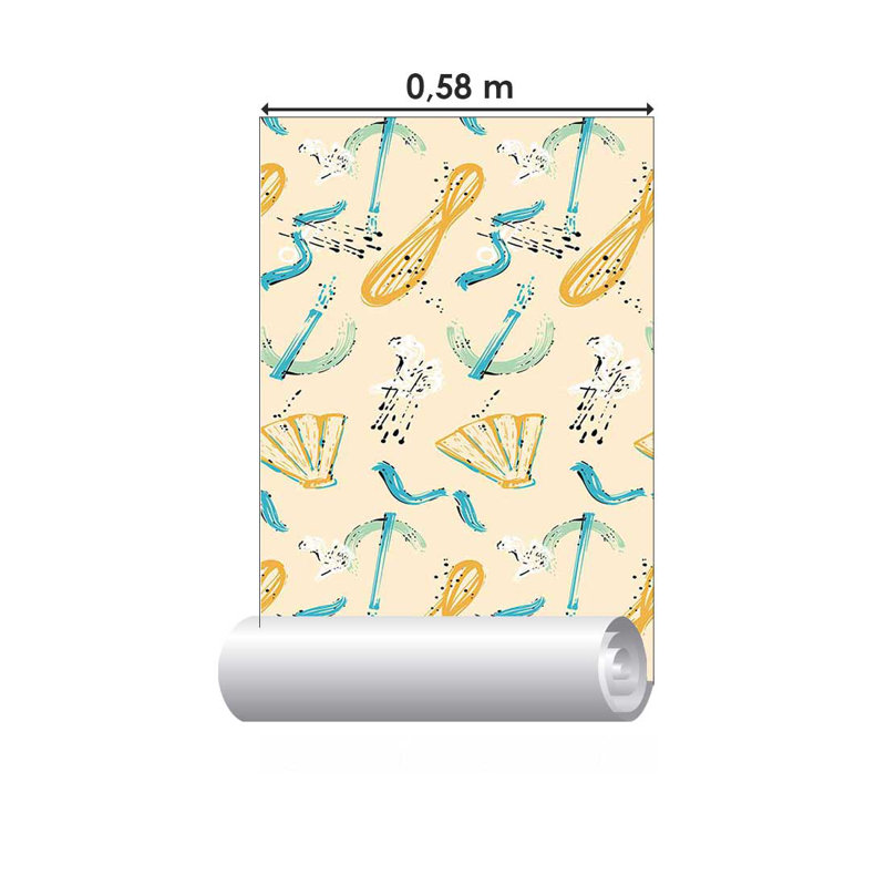 Abstract Dashed Peel & Stick Wallpaper N08155