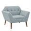 Fauteuil rembourré Maxton Merrylite de 94 cm de large avec dossier capitonné, bleu pâle-1532208474