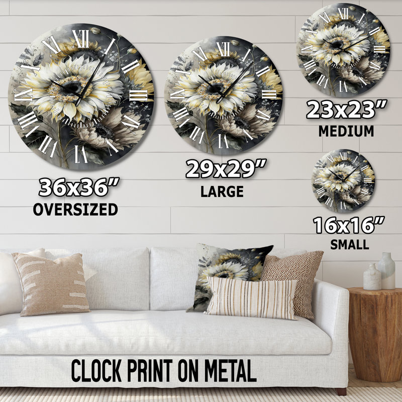 Horloge murale White White, Surdimensionné