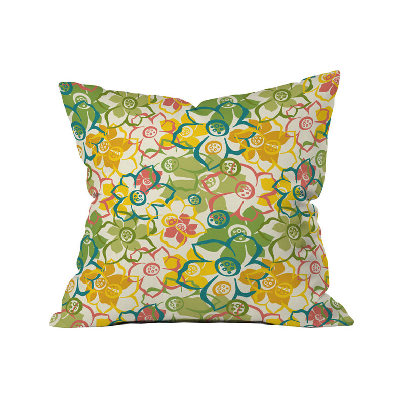 Coussin décoratif intérieur/extérieur bouquet, 20 po x 20 po