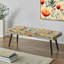 Banc noir rembourré Botanical-135315999