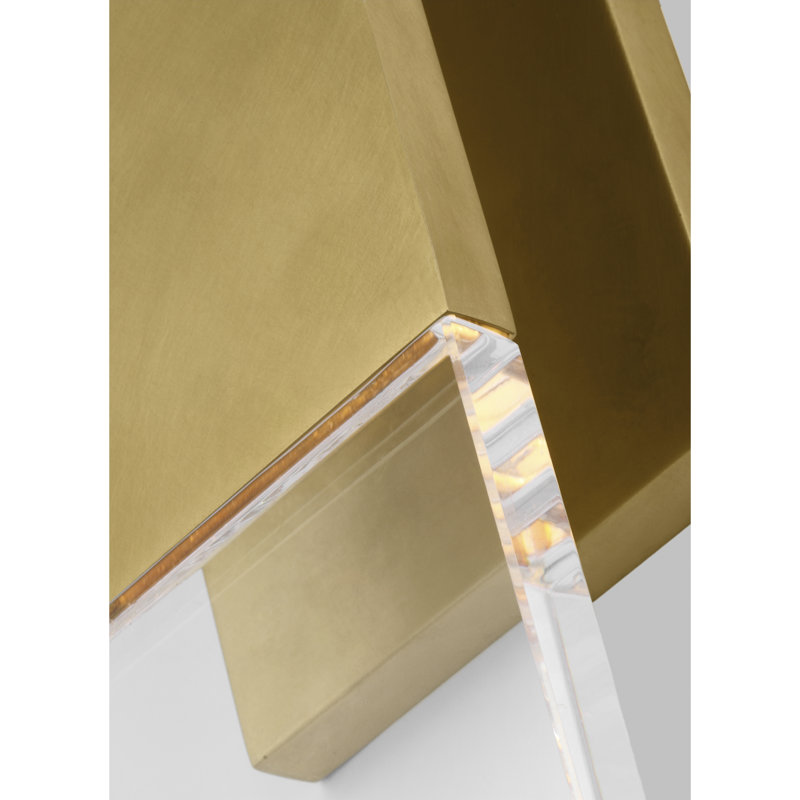 Kulma 1 - Light LED Outdoor Flush Mount, Natural Brass, 20.4" H x 4.5" W x 3" D