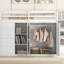 Lit mezzanine en bois Kayilan avec placards et tiroirs intégrés-1668297141