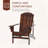 Classic Wooden Adirondack Chair with Cup Holder & Slatted Back Support