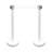 36" Retractable Belt Queue Safety Stanchion Barrier (6 Posts w/78" Belt+SF+W Receiver)-61913566