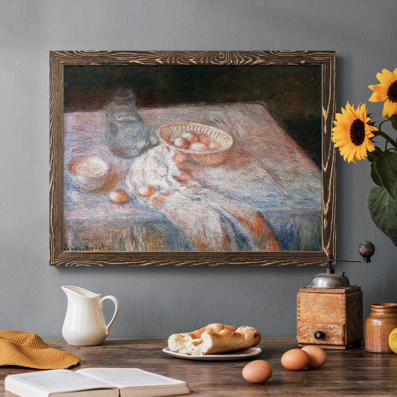 Nature morte avec des œufs en rose, 1907, reproduction d'art sur toile, Noyer, H 14 po x l 20 po x P 1,5 po