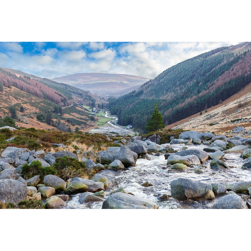 Beautiful Irish Landscape In The Wicklow Mountains by Obencem - Wrapped Canvas Print, 20cm H x 30cm W x 3.8cm D