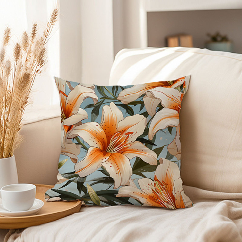 Floral Lily Flowers I Tropical, 18"H x 18"W