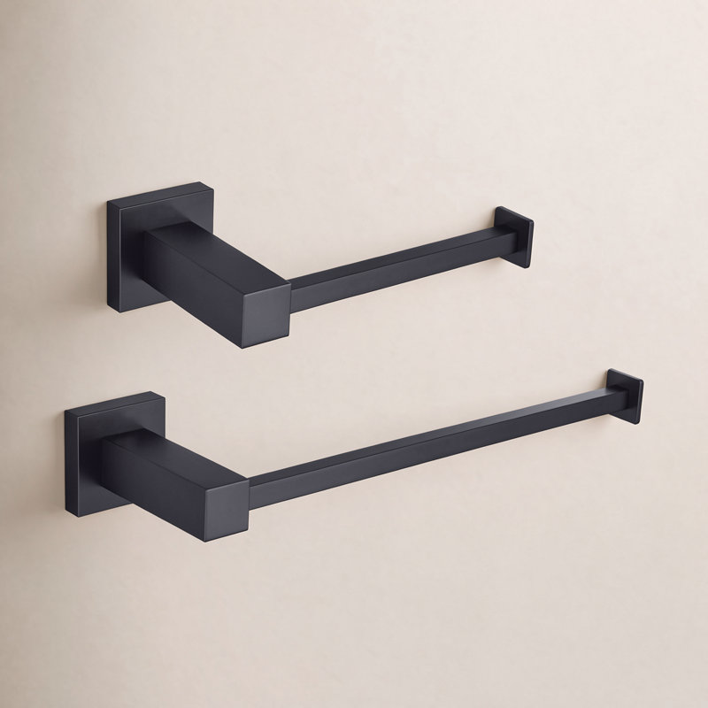 2 - Piece Bathroom Hardware Set, Matte Black