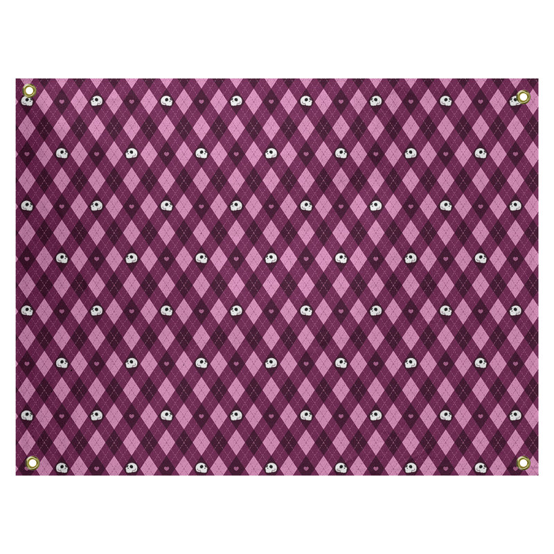 Tapisserie argyle crâne par katelyn elizabeth Kitterman, H 27,5 po x l 37,5 po, Intérieur / extérieur