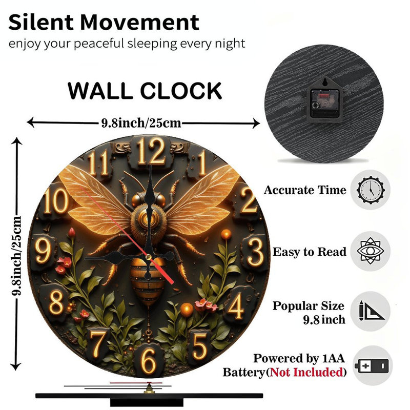 Horloge murale abeille