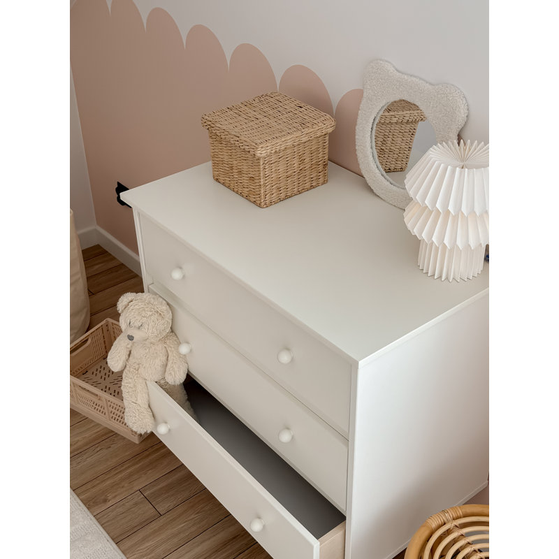 Aswar Kids 3 - Drawer Dresser, White