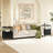 Nightstand with Charging Station and 2 Fabric Drawers, Bedside Table with USB Ports and Outlets, End Table with Open Shelf-1896140757