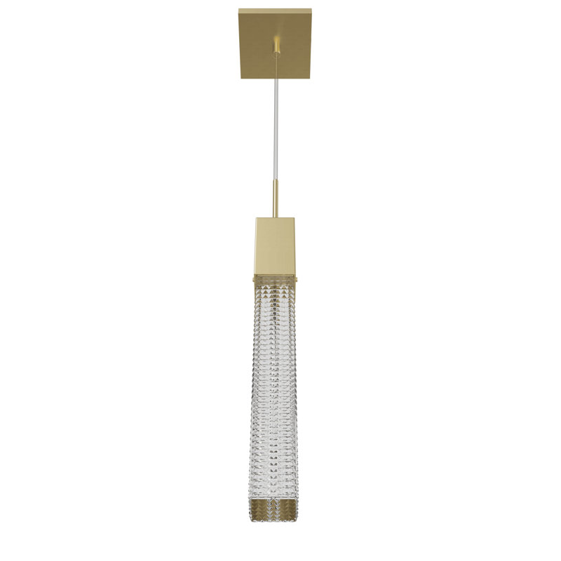 Mini-luminaire suspendu 1 lumière Boa Boa, Laiton brossé
