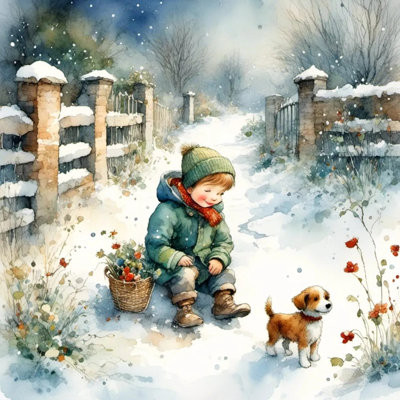 Winter Whispers - A Child’s Joyful Moment