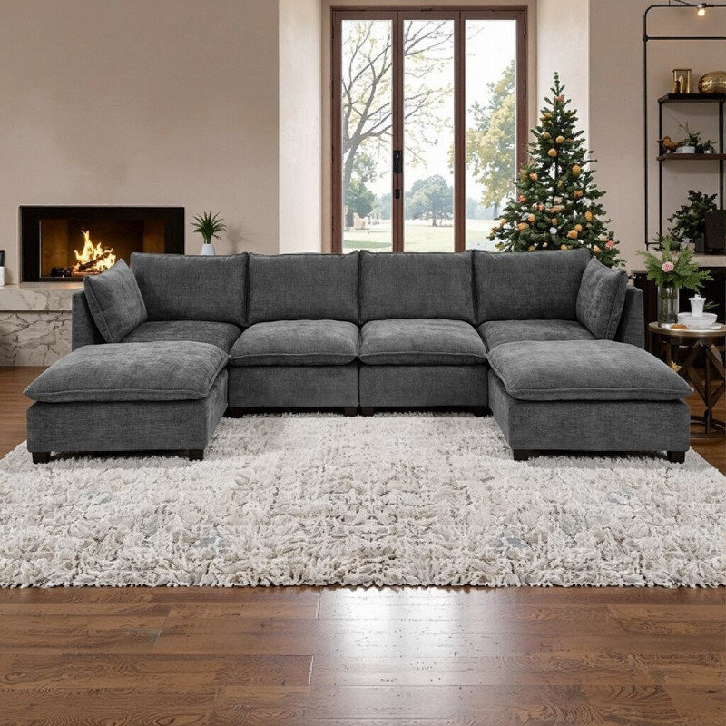 Canapé modulaire Comfy Cloud, Gris