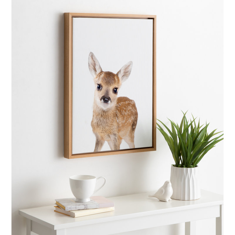 Animal Studio Deer par Amy Peterson, reproduction d'art sur toile encadrée, Naturel